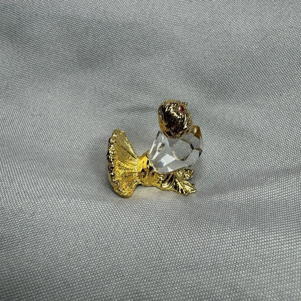 Vintage Swarovski Star Collection Songbird Figurine 66024‎ Gold Crystal